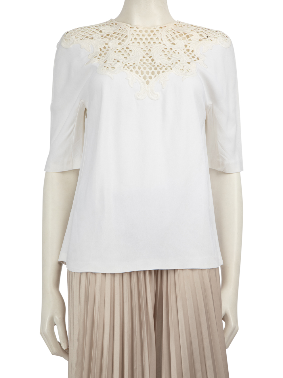 Stella McCartney Pre-Owned White Lace Panel Top