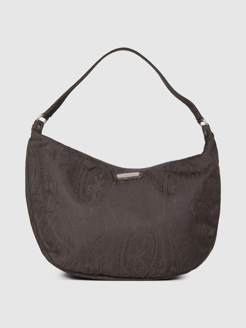 Etro Brown Paisley Print Top Handle Bag