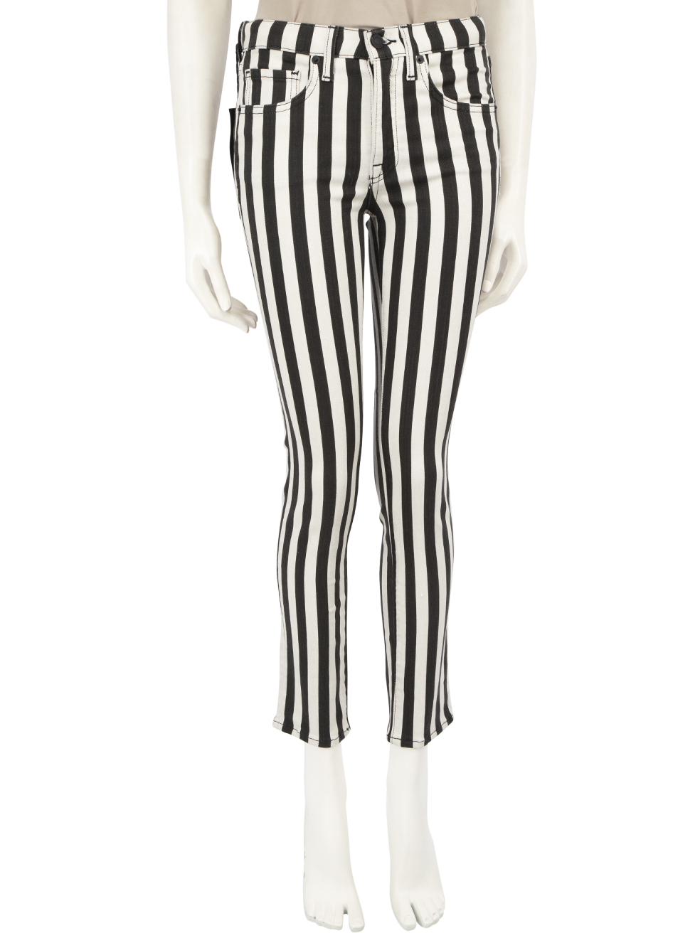 Nili Lotan Pre-Owned Black & White Striped Jeans