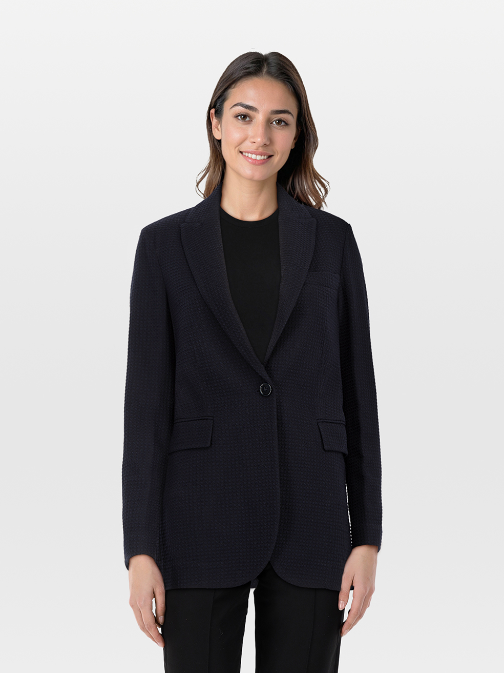 Circolo 1901 Navy Mid Length Wool Blazer