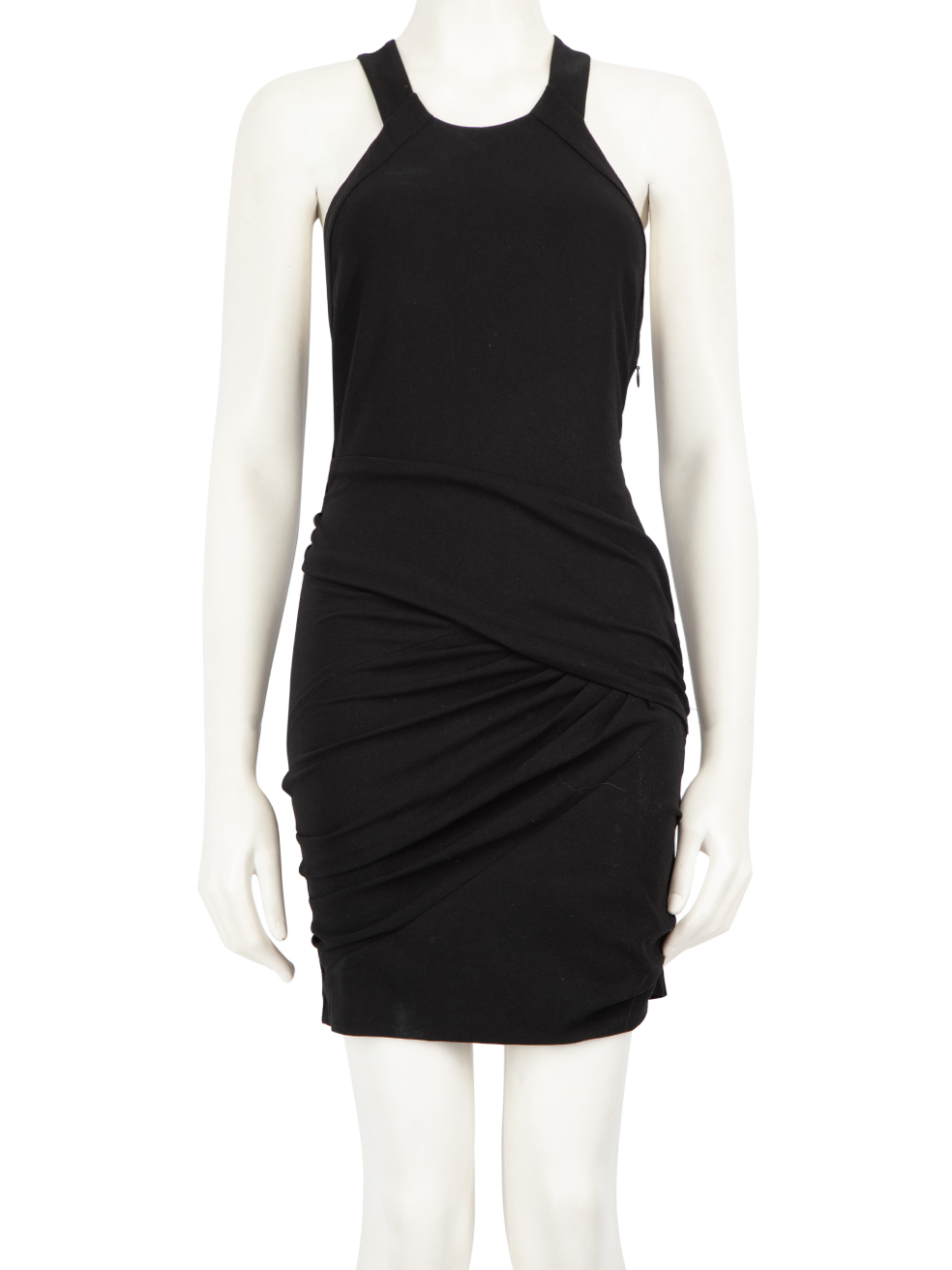 Iro Pre-Owned Black Sleeveless Draped Mini Dress