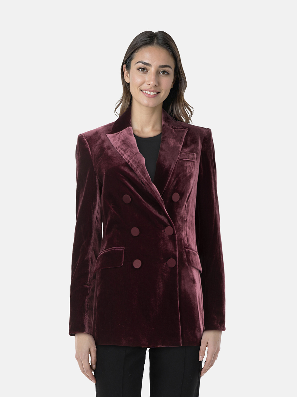 Veronica Beard Burgundy Velvet Blazer