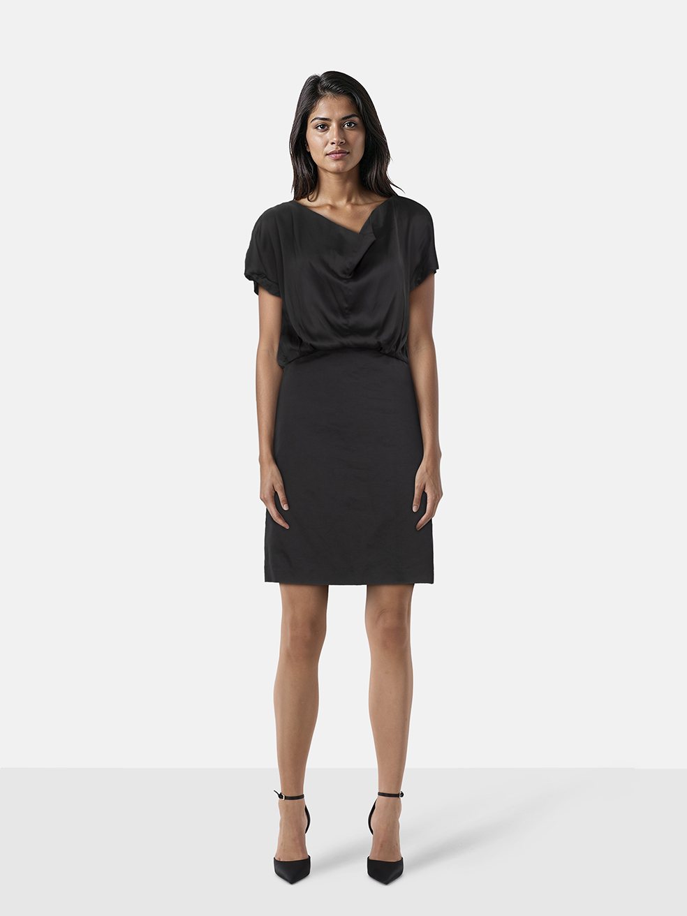 Balenciaga Black Open Back Mini Dress
