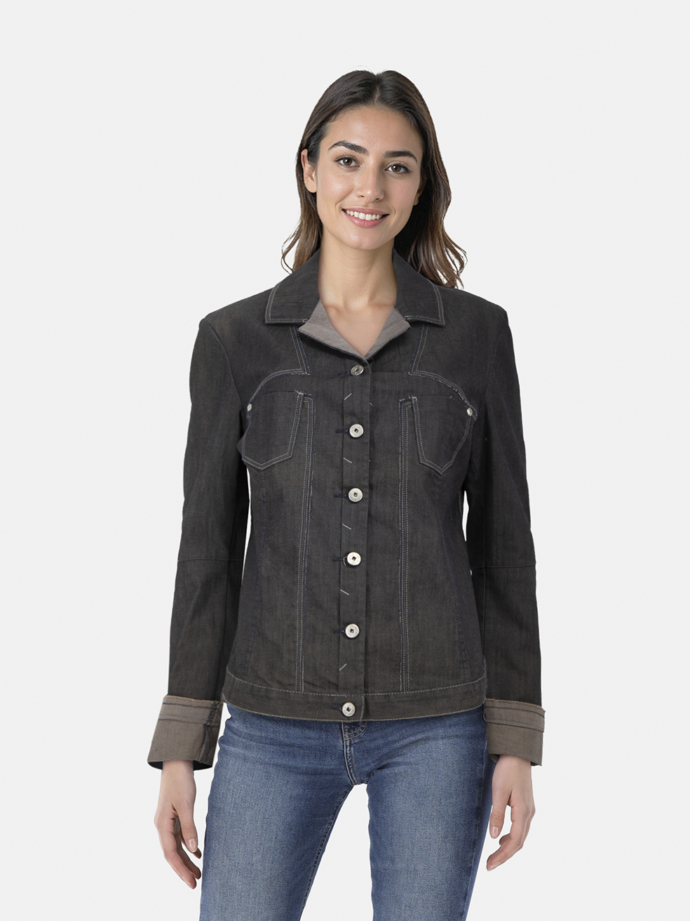 Marith� + Fran�ois Girbaud Grey Denim Jacket