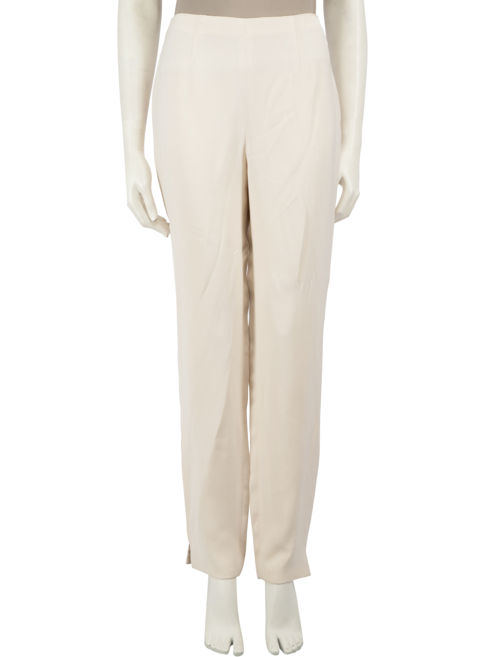 Ralph Lauren Pre-Owned Beige Silk Slim Trousers