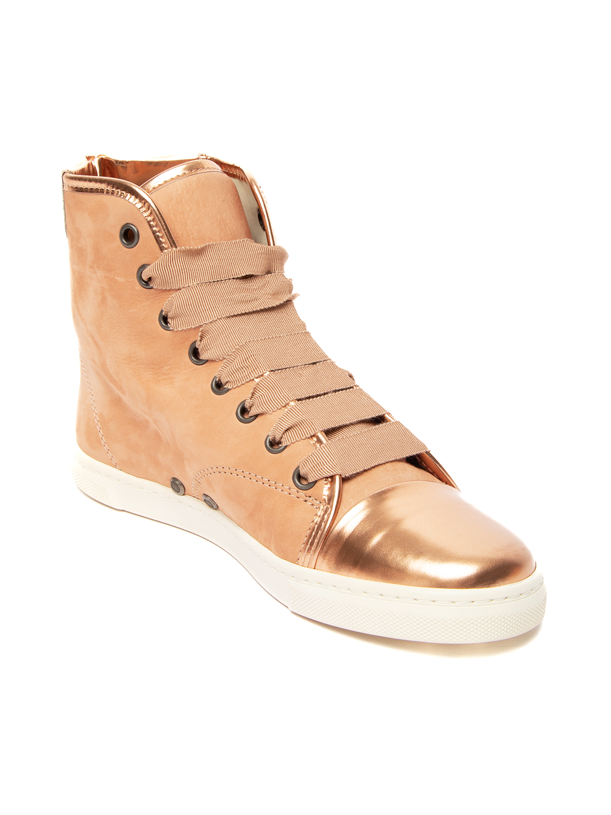 Lanvin High Top Suede Trainers