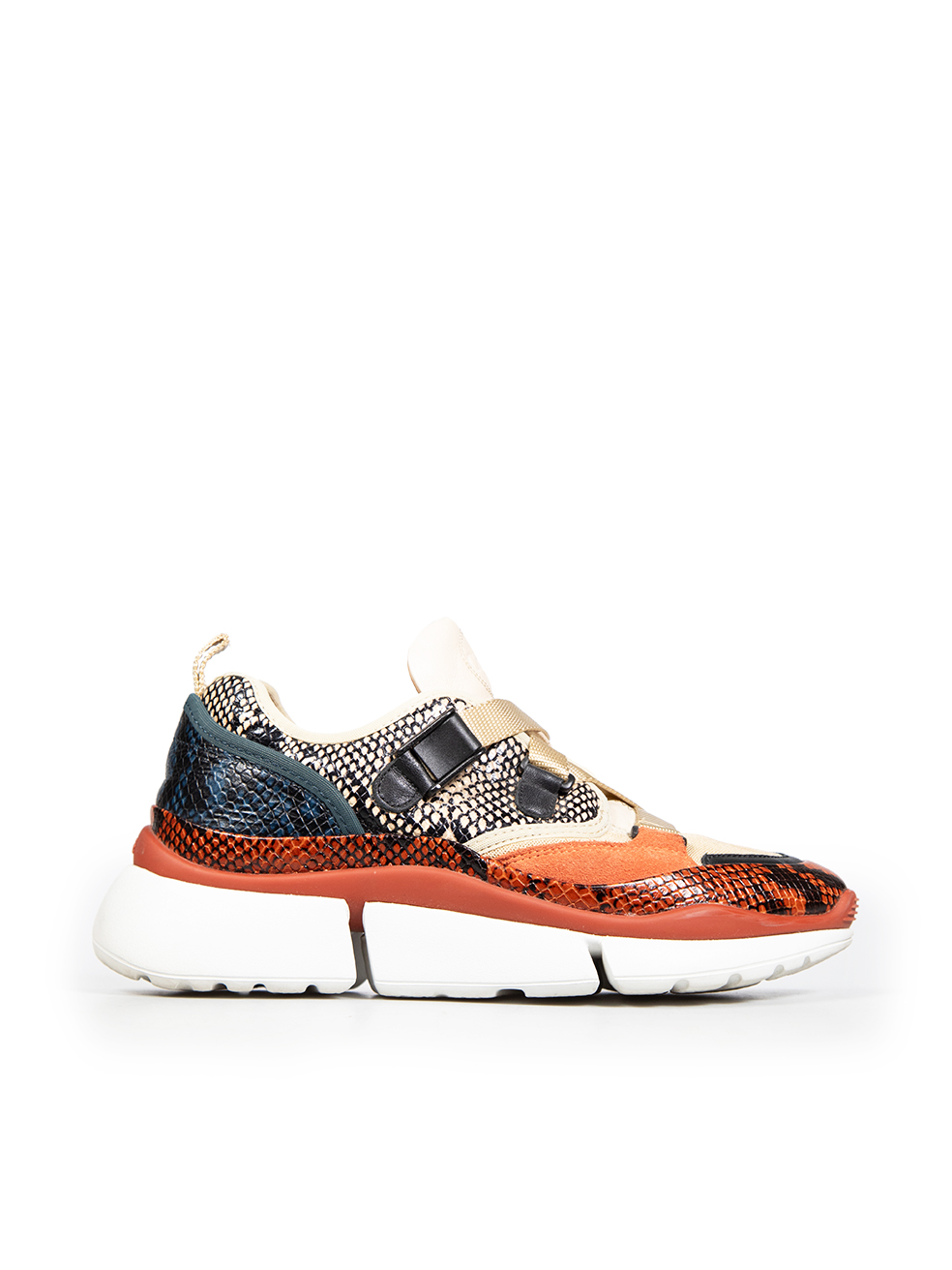 Chloé Pre-Owned Snakeskin Pattern Chunky Trainers