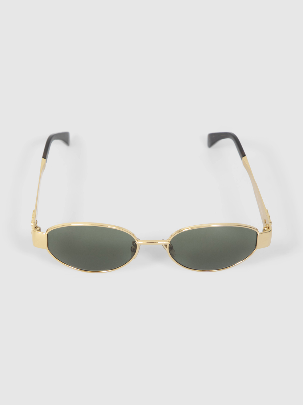 C�line Gold Frame Green Lenses Sunglasses
