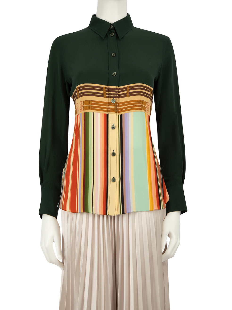 Hermès Pre-Owned Striped Silk Long Sleeves Shirt