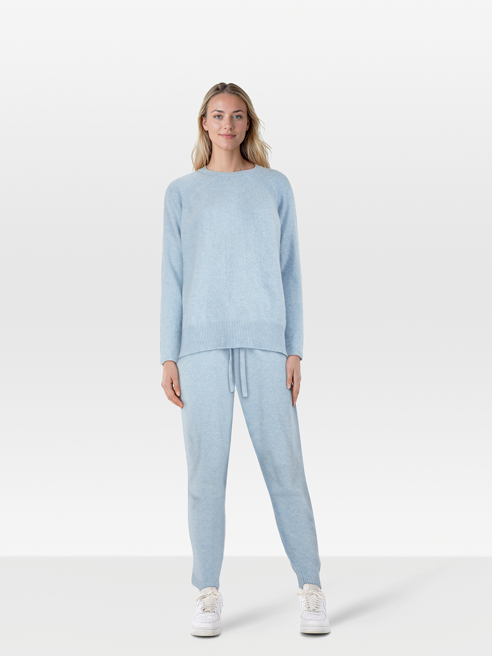 Derek Rose Pre-Owned Blue Cashmere Knitted Set