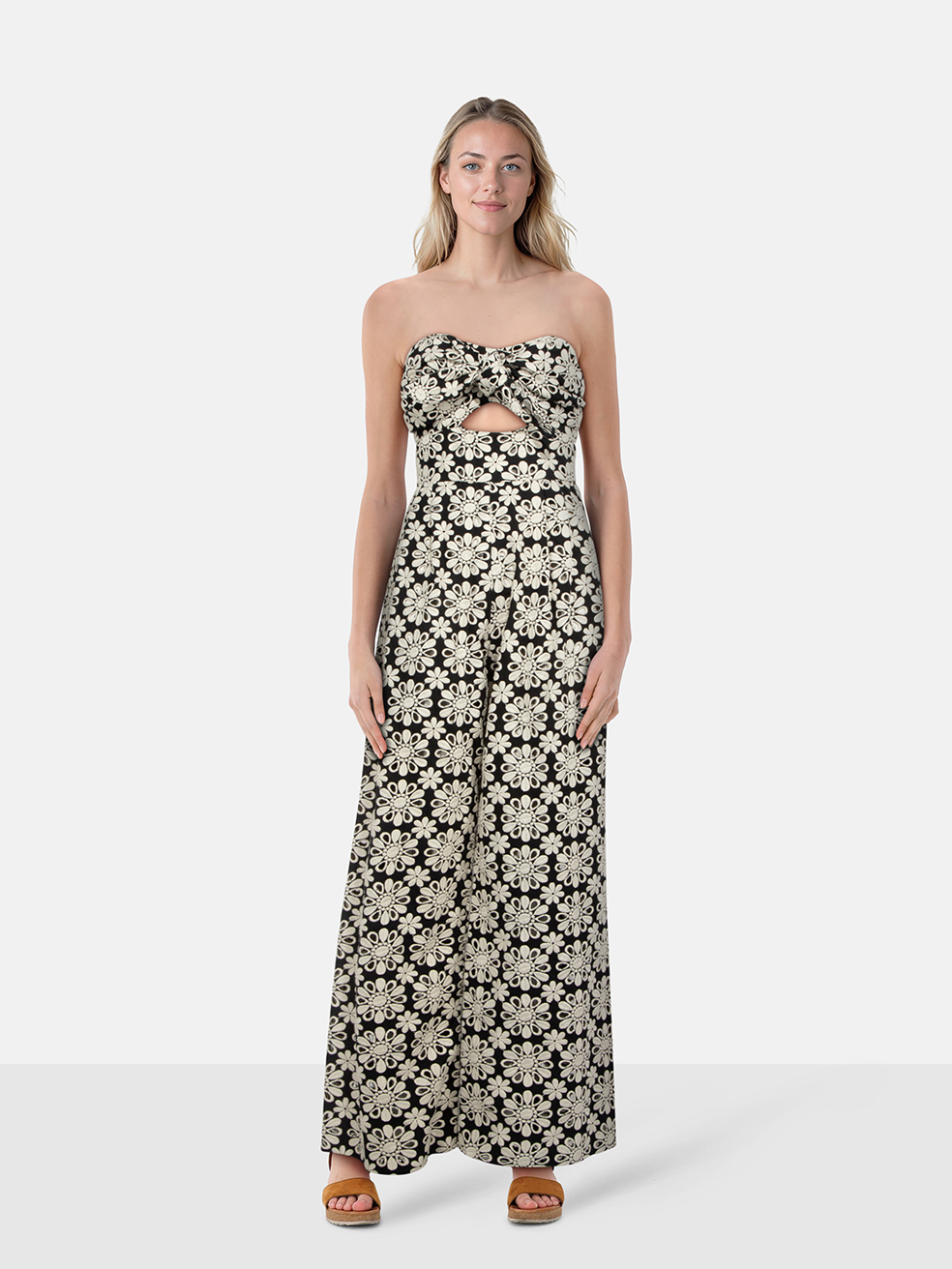 Johanna Ortiz Floral Lace Sleeveless Jumpsuit