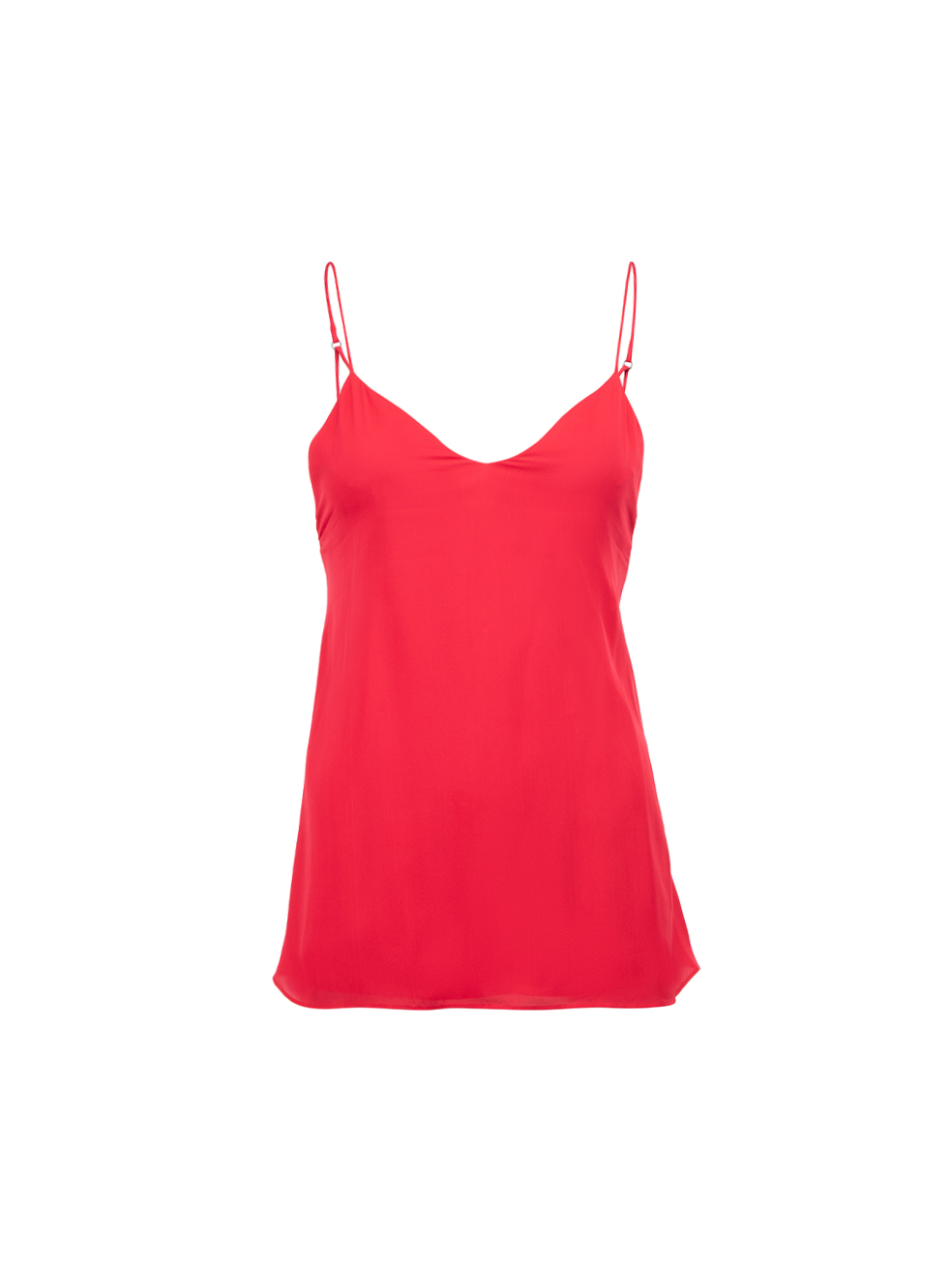 Haute Hippie Pre-Owned Red Silk Spaghetti Strap Tank Top