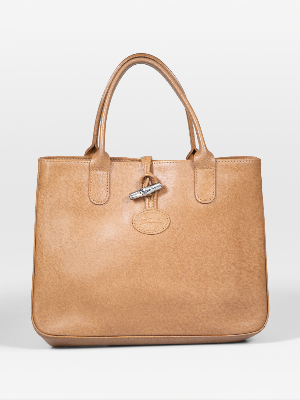 Longchamp Pre-Owned Beige Leather Le Roseau Handbag