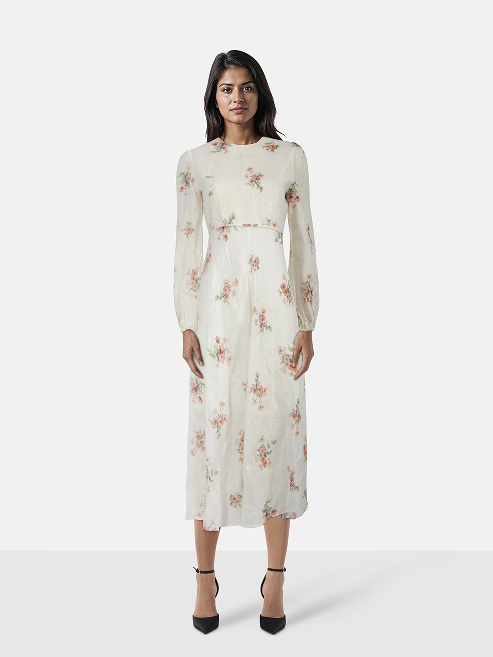 Zimmermann White Heather Floral Print Dress