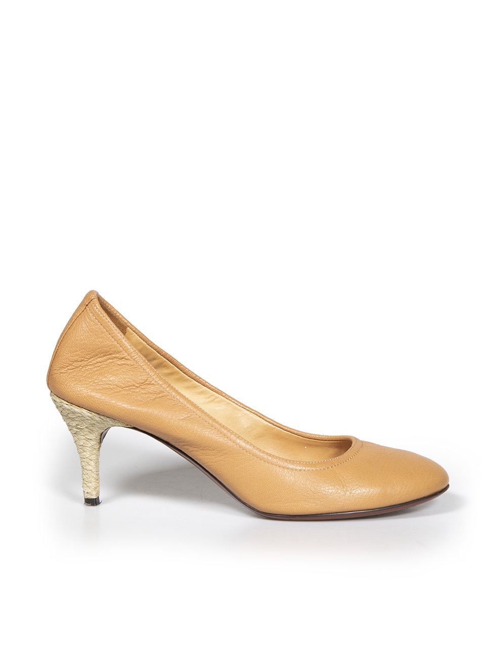 Lanvin Pre-Owned Camel Leather Espadrilles Heel Pumps