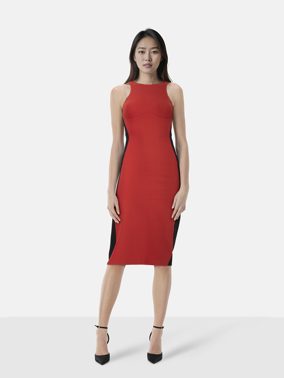 Stella McCartney Red & Black Miracle Midi Dress