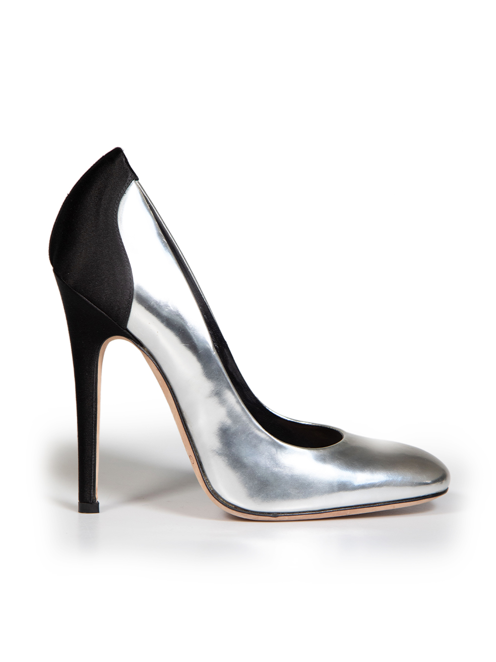 Giambattista Valli Pre-Owned Silver & Black Leather Pumps
