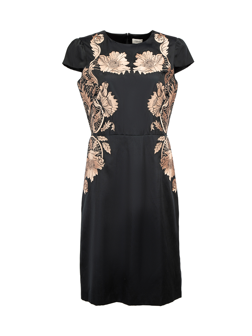 Temperley London Pre-Owned Black Floral Embroidery Dress