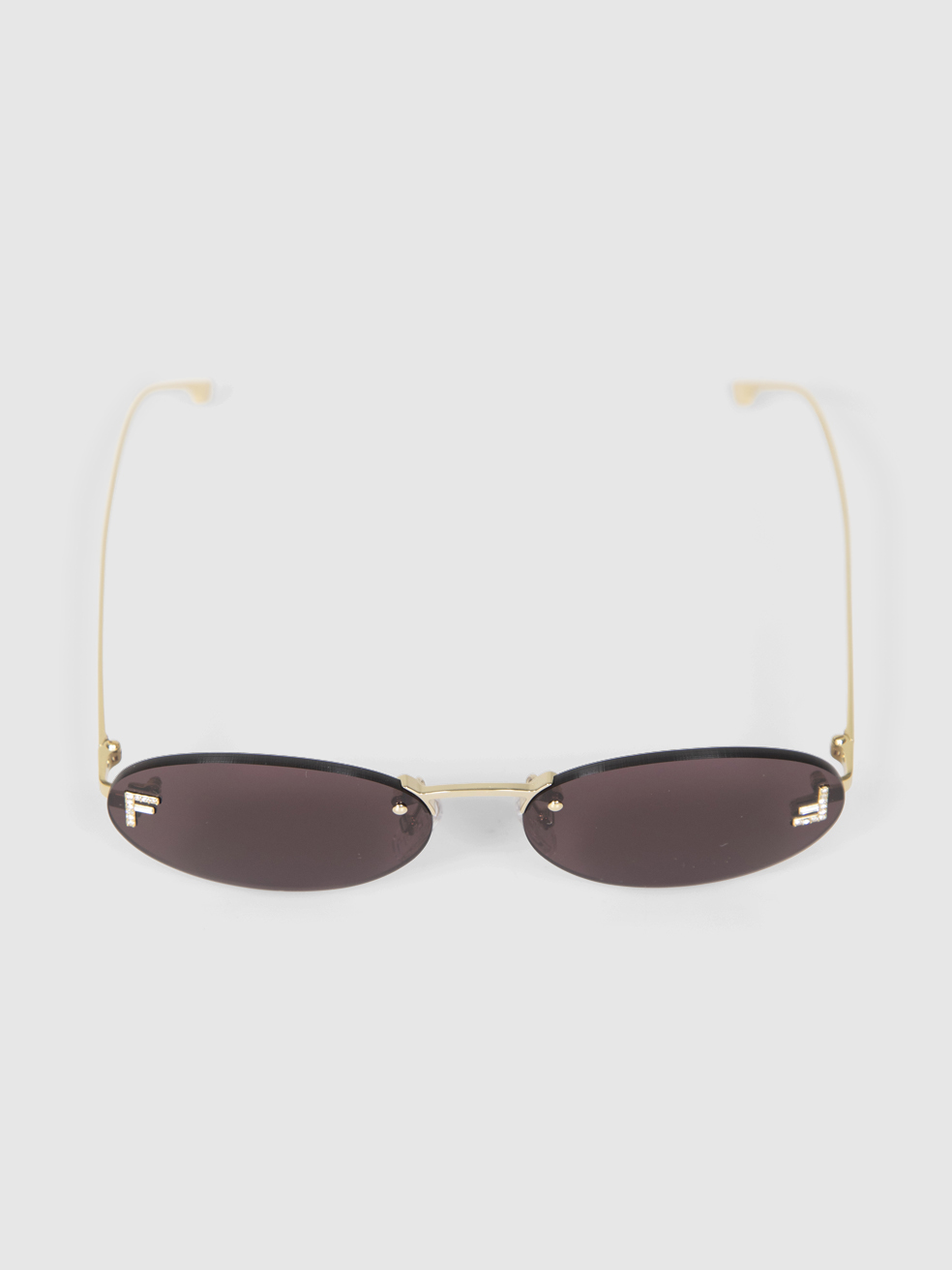 Second Hand Fendi Violet FF Lenses Oval Sunglasses
