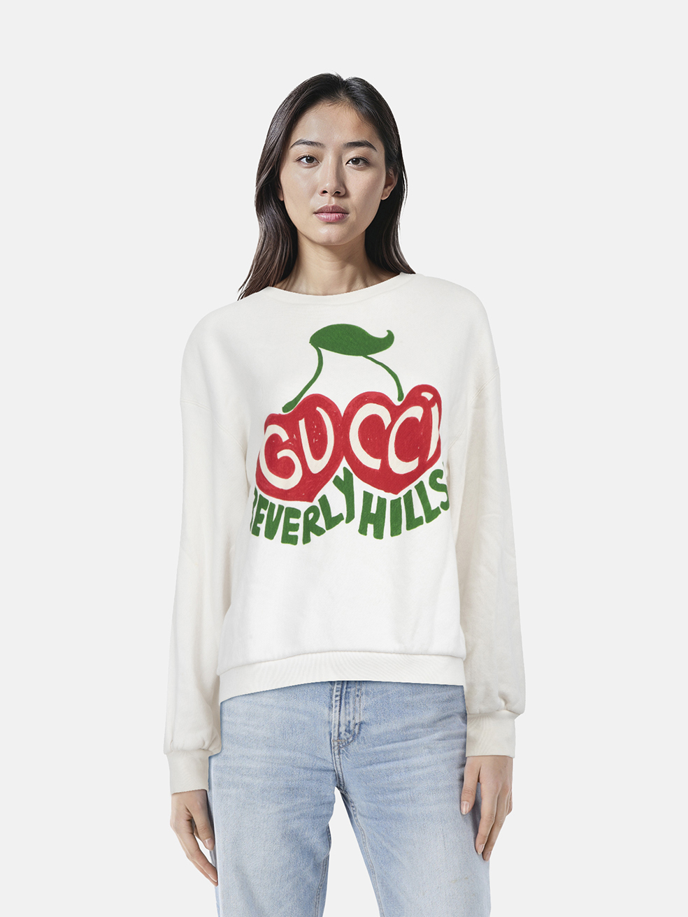 Second Hand Gucci Cherry Beverly Hills! Print Sweatshirt