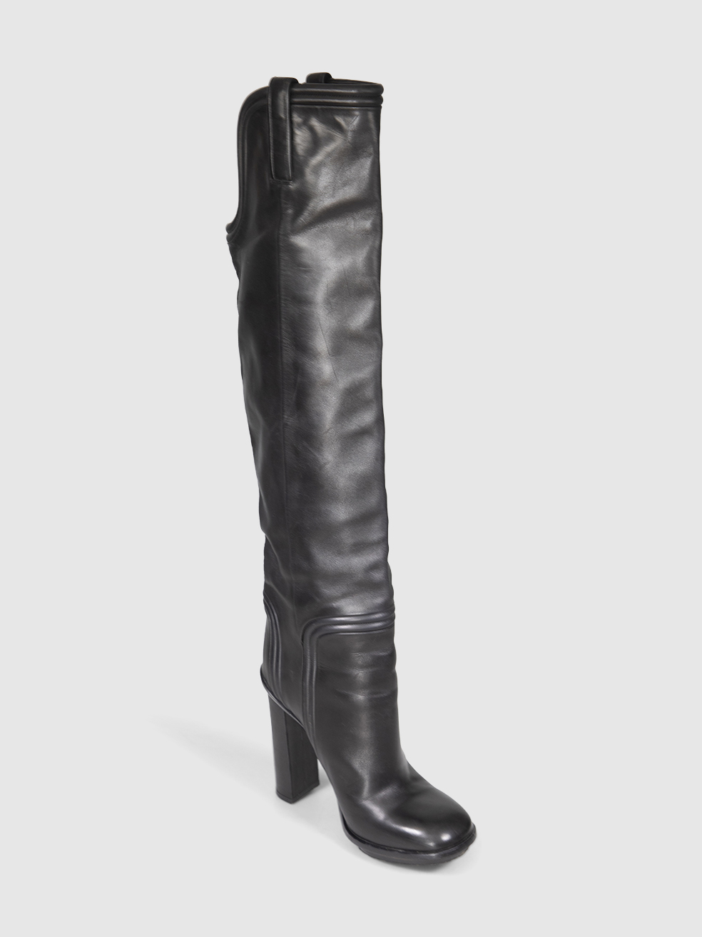 Gucci Women's Black Leather Knee High Boots