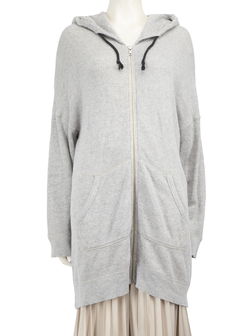 R13 Pre-Owned Grey Oversized Zip Up Hoodie