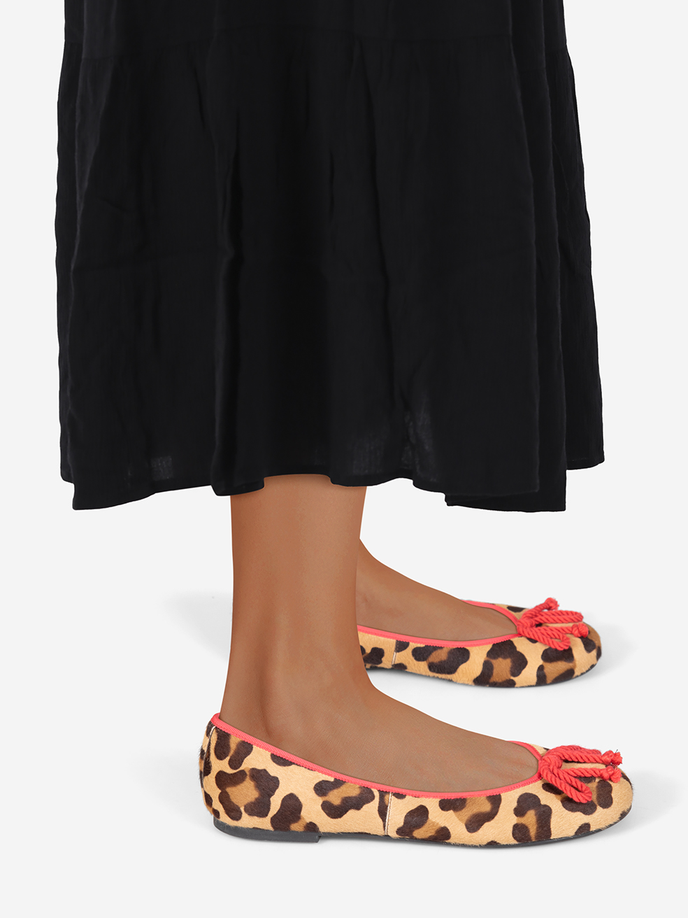 Pretty Ballerinas Pre-Owned Brown Pony Rosario Ballet Flats