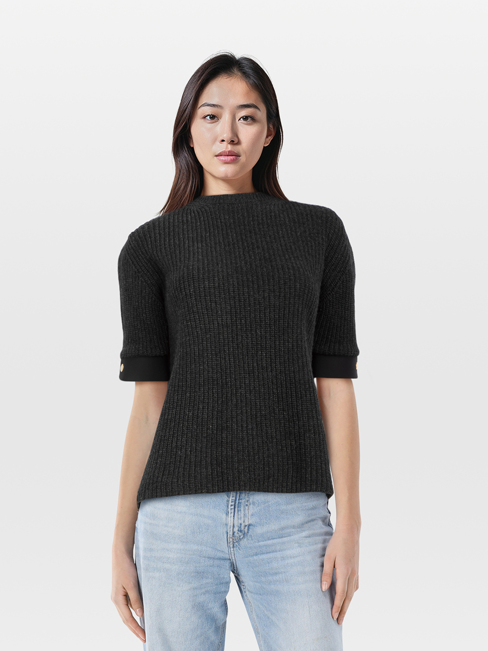 Marni Pre-Owned Grey Wool Knit Short Sleeve Top