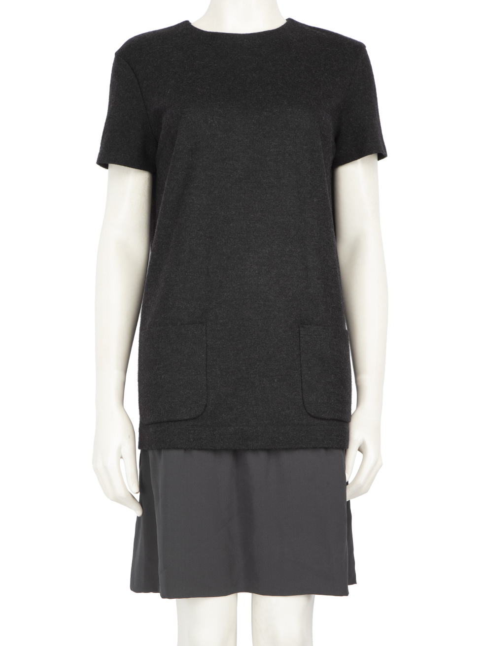 Brunello Cucinelli Pre-Owned Grey Knee Length Wool Dress