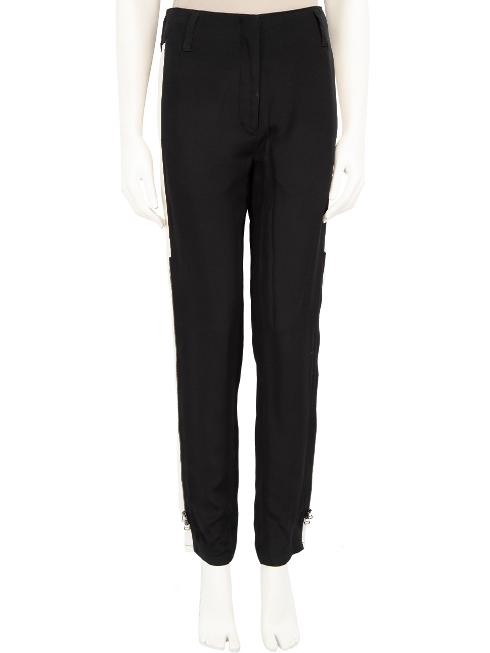 3.1 Phillip Lim Pre-Owned Black Stripe Zip Detail Trousers