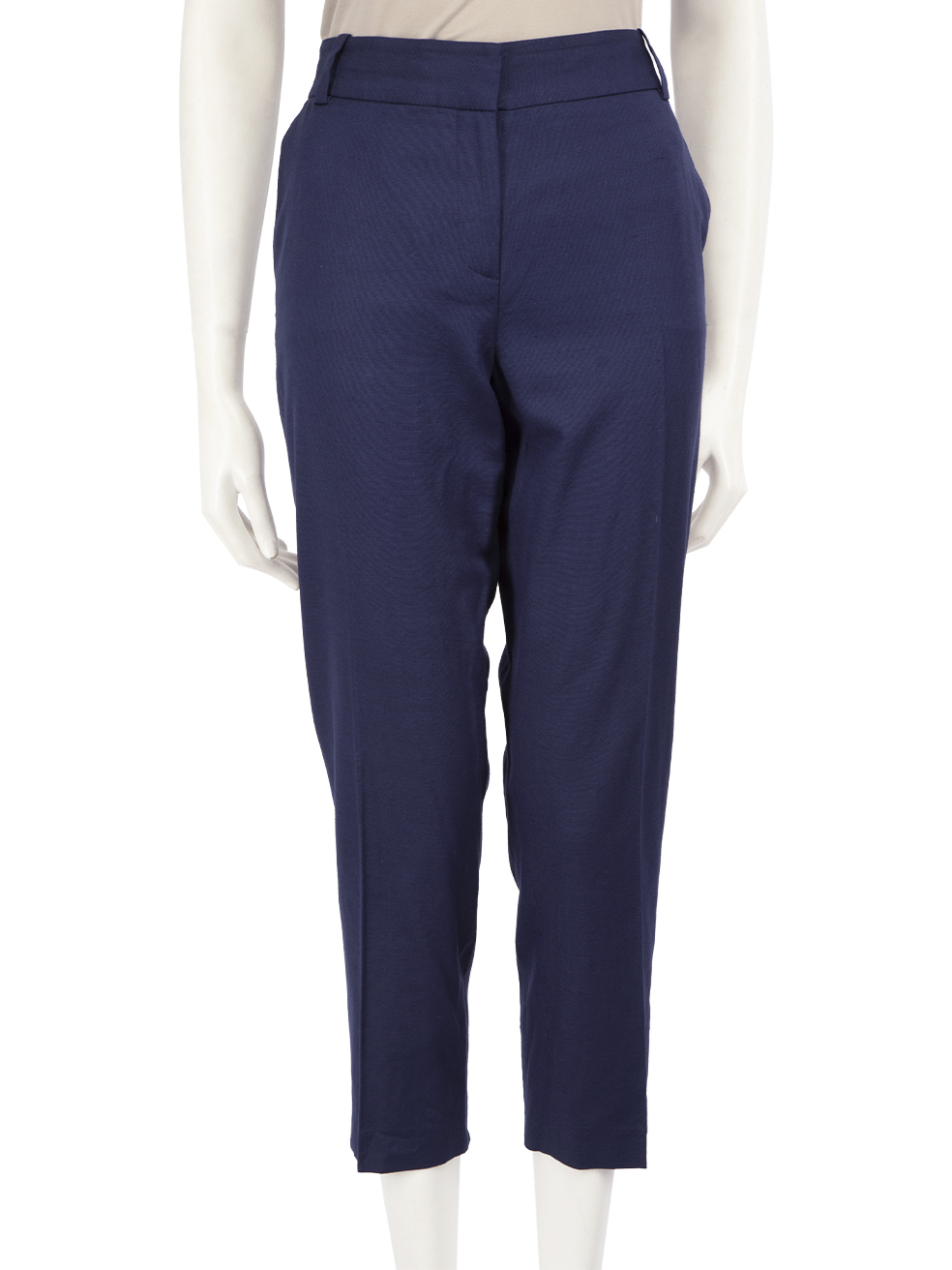 Diane Von Furstenberg Pre-Owned Navy Cropped Trousers