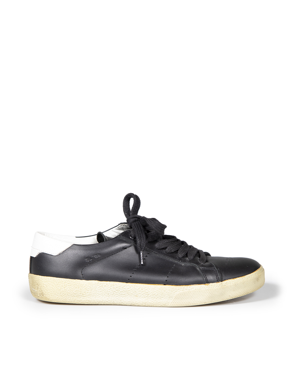 Saint Laurent Pre-Owned Black Leather Low Top Trainers
