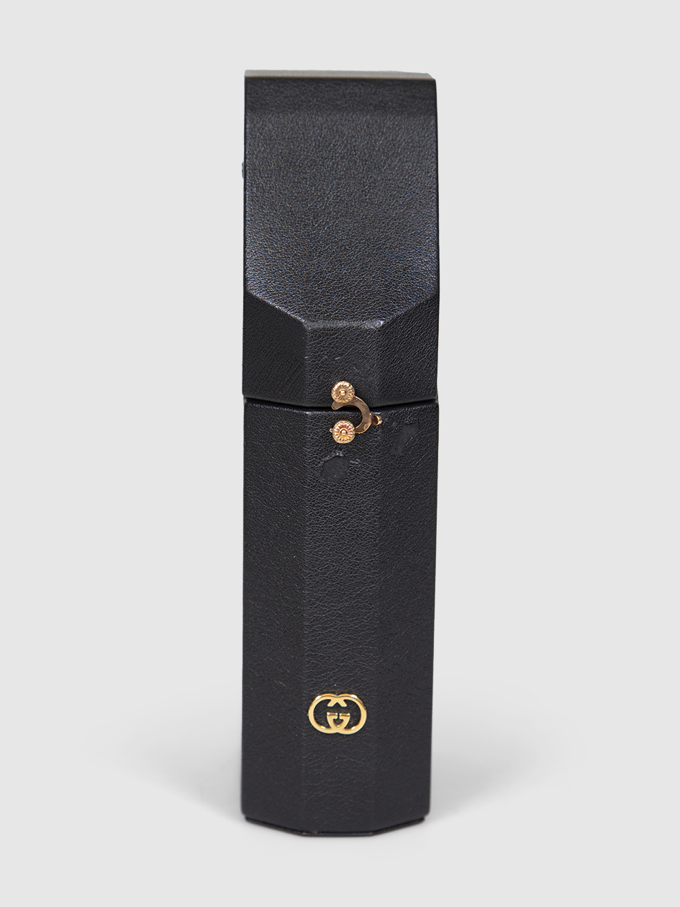 Gucci Black Leather GG Travel Case