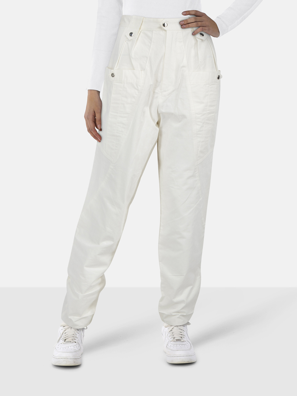 Isabel Marant White High Rise Yerris Trousers