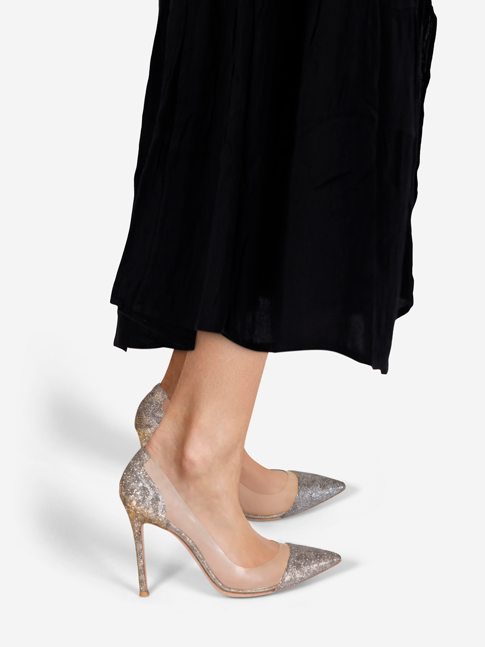 Gianvito Rossi Pre-Owned Leopard Metallic Point Toe Pumps