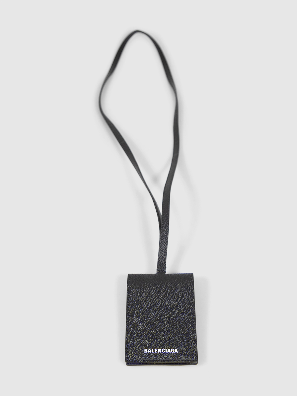 Balenciaga Black Leather Logo Card Holder