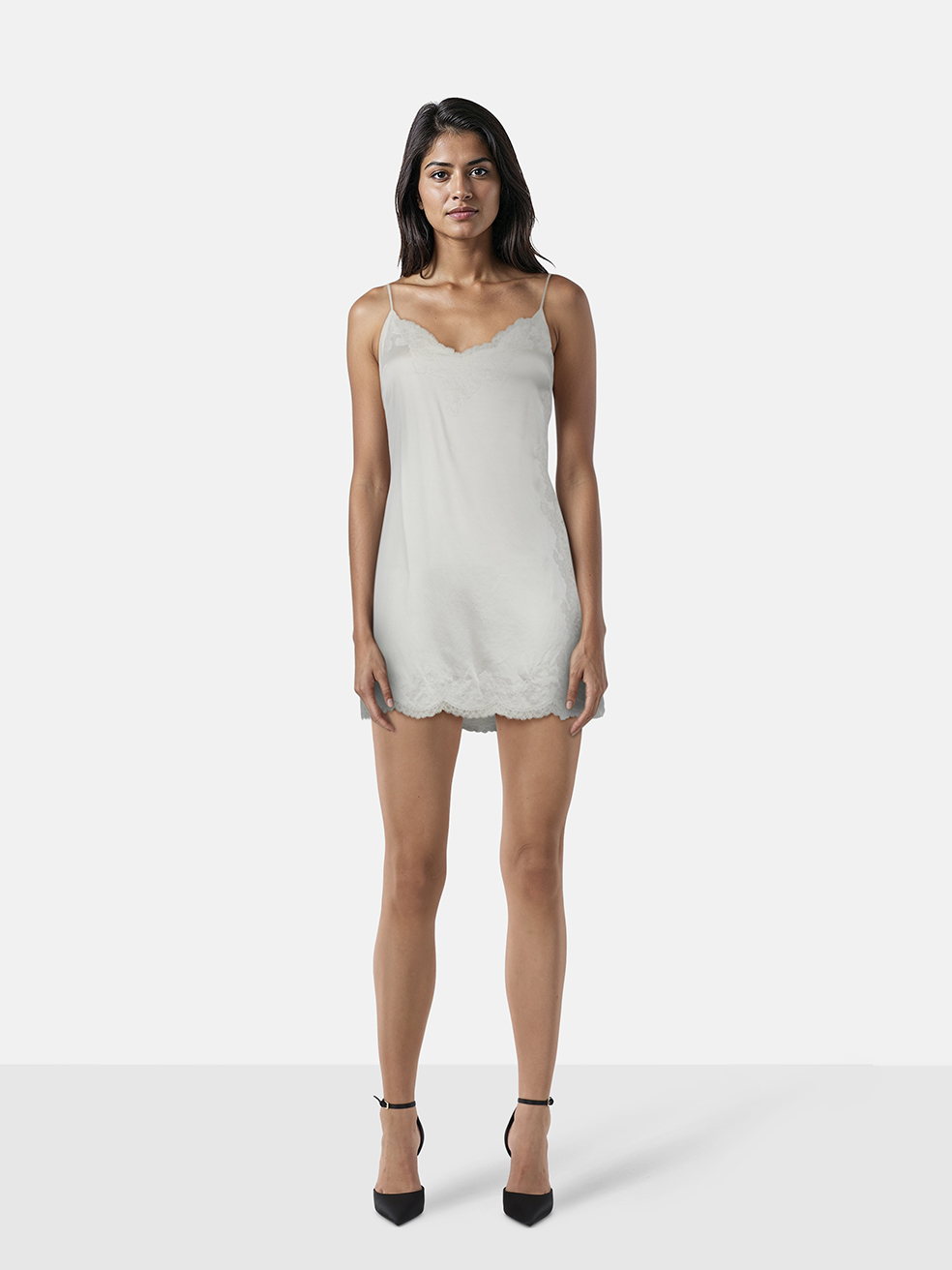 Agent Provocateur White Silk Slip Dress