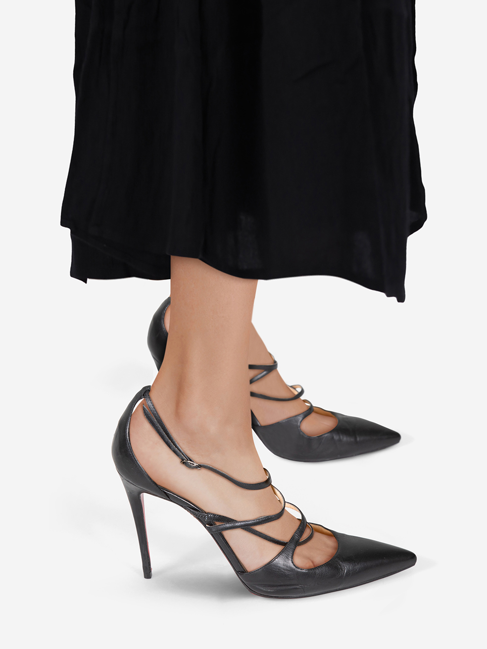 Christian Louboutin Pre-Owned Black Crossfliketa 100 Pumps