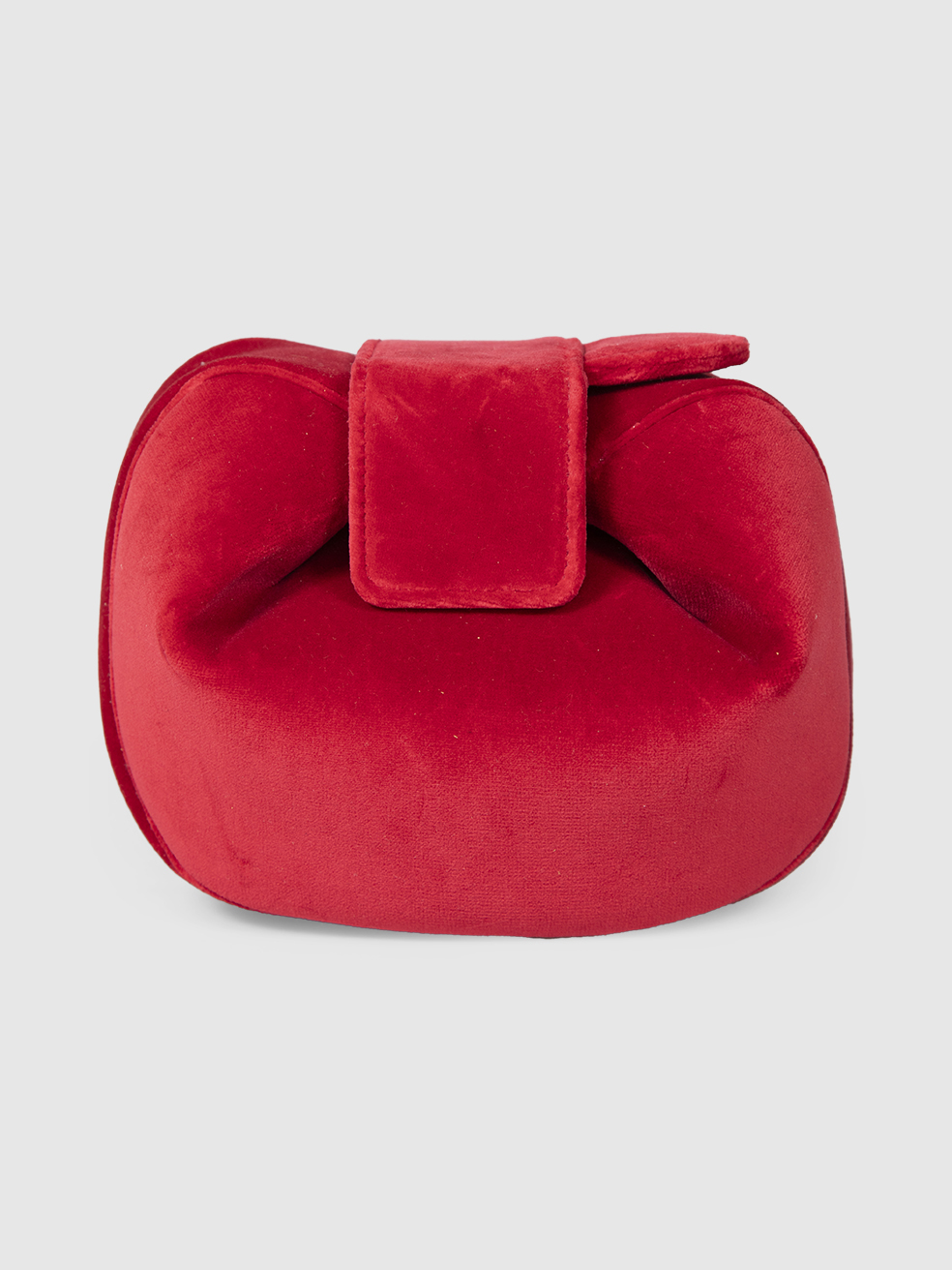 Gabriela Hearst Red Velvet Soft Demi Clutch Bag