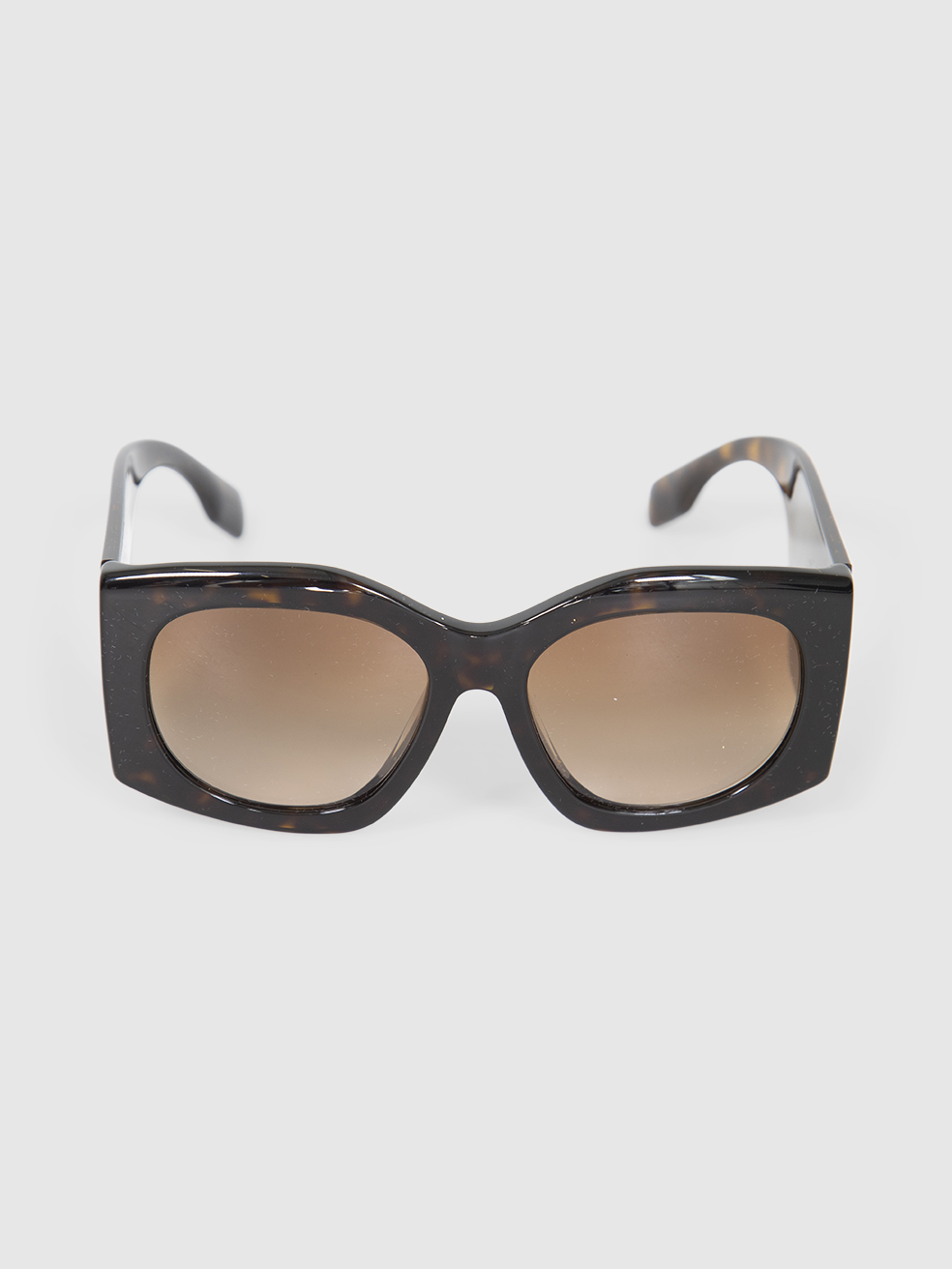 Burberry Women's Brown Havana Rectangle Madeline Sunglasses