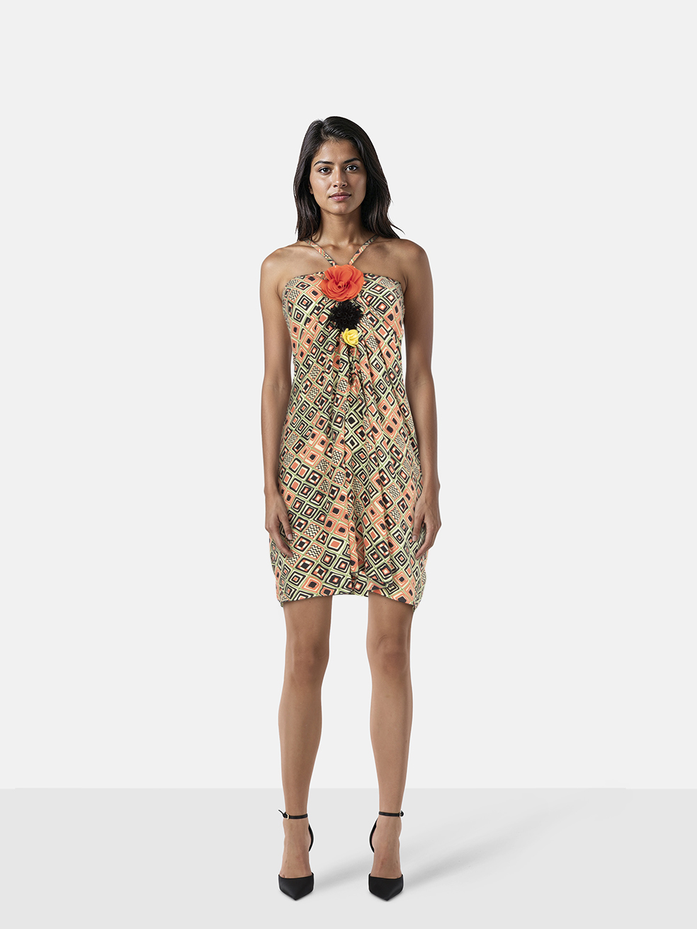 Missoni Abstract Patterned Floral Detail Dress