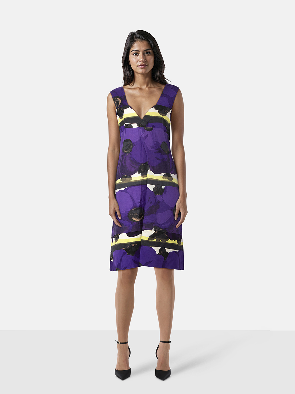 Marni Purple & Yellow Pattern Dress