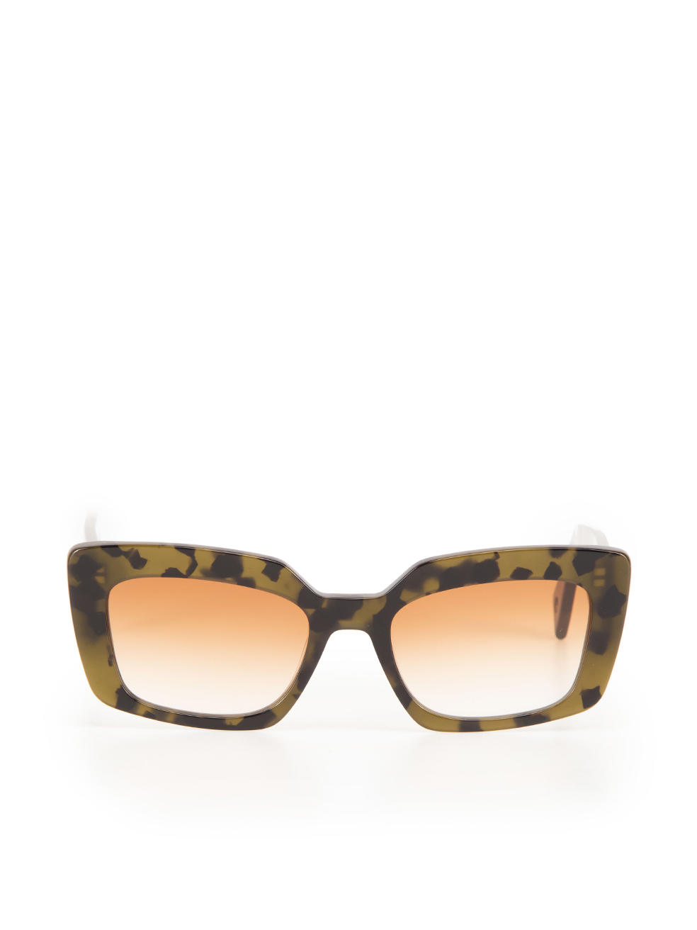 Lanvin Green Tortoiseshell Square Sunglasses