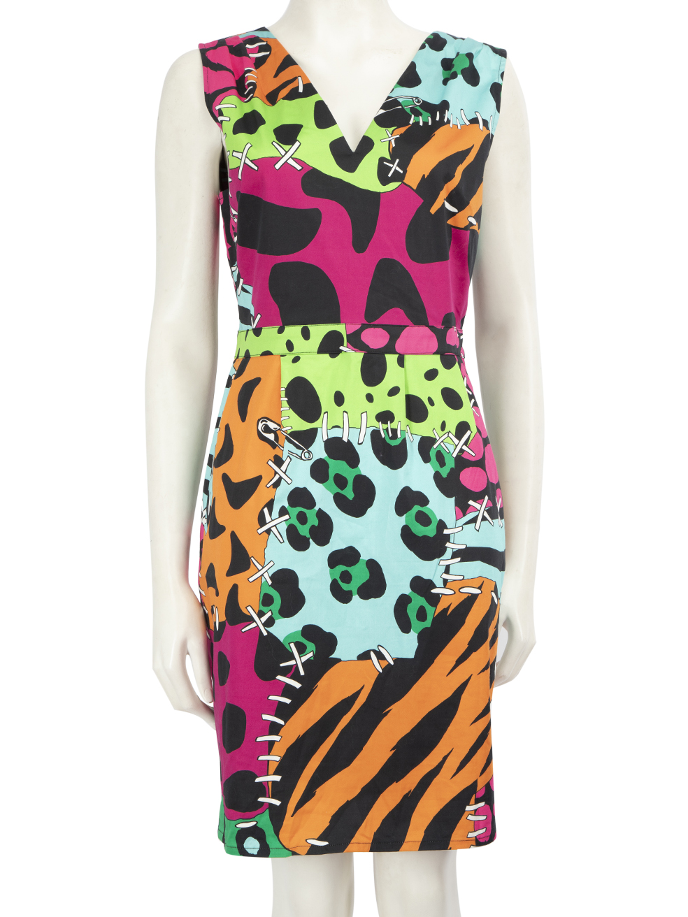 Moschino Pre-Owned Patchwork Patterned Dress