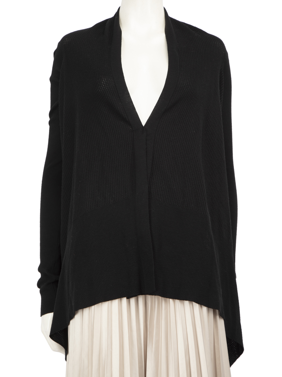 Rick Owens Pre-Owned F/W 17 Black Wool Open Front Cardigan