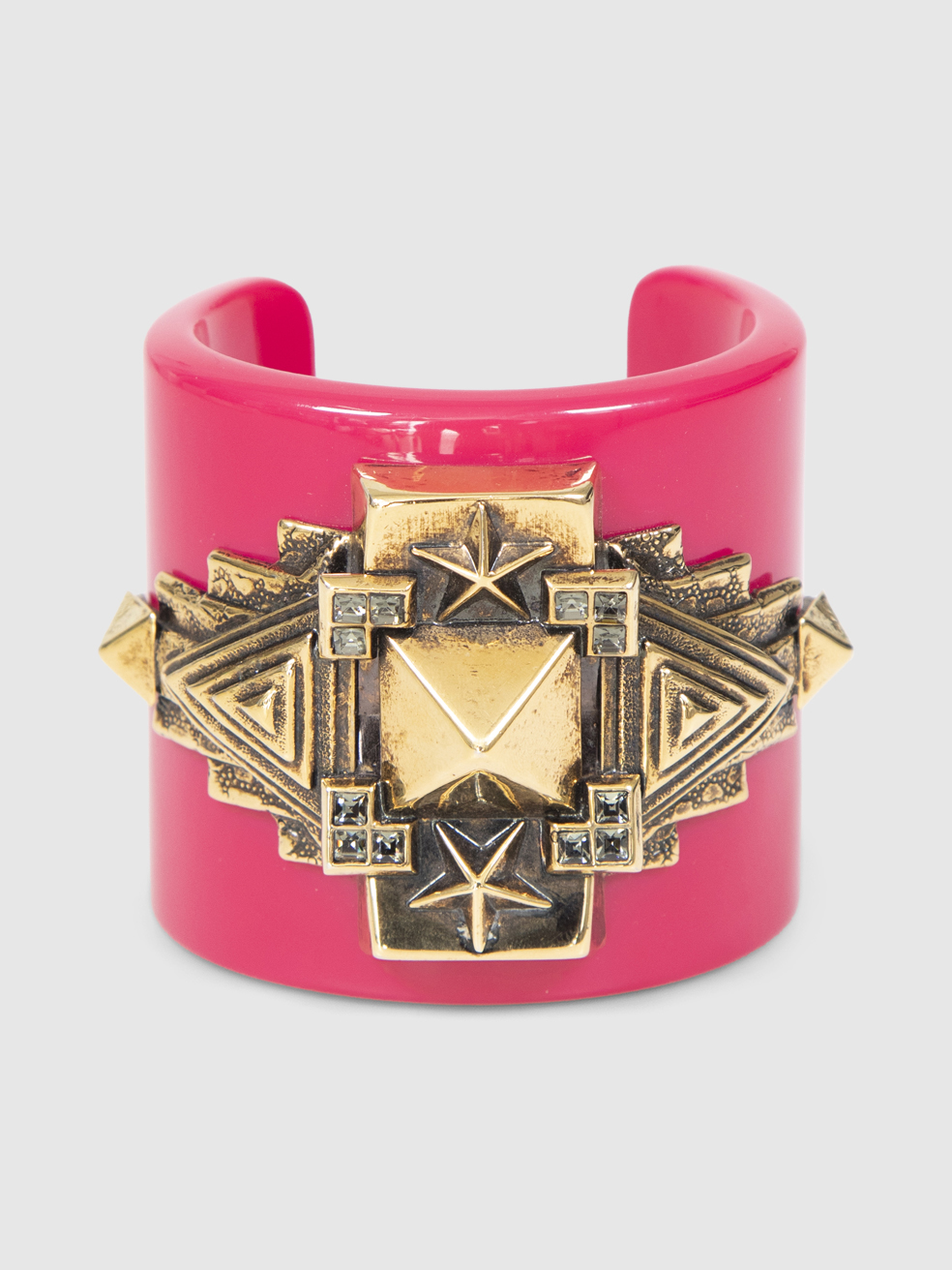 Emilio Pucci Vintage Pink Embellished Cuff Bracelet