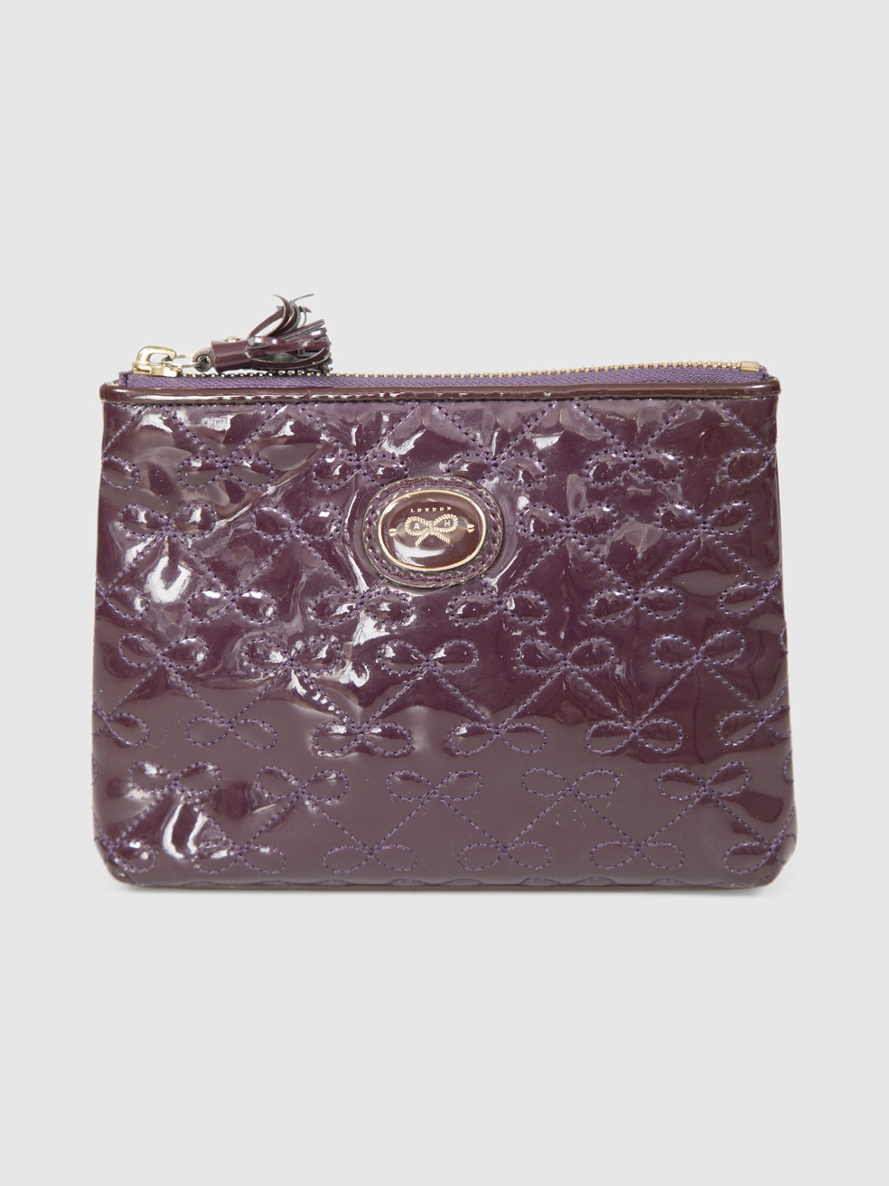 Anya Hindmarch Burgundy Patent Leather Pouch