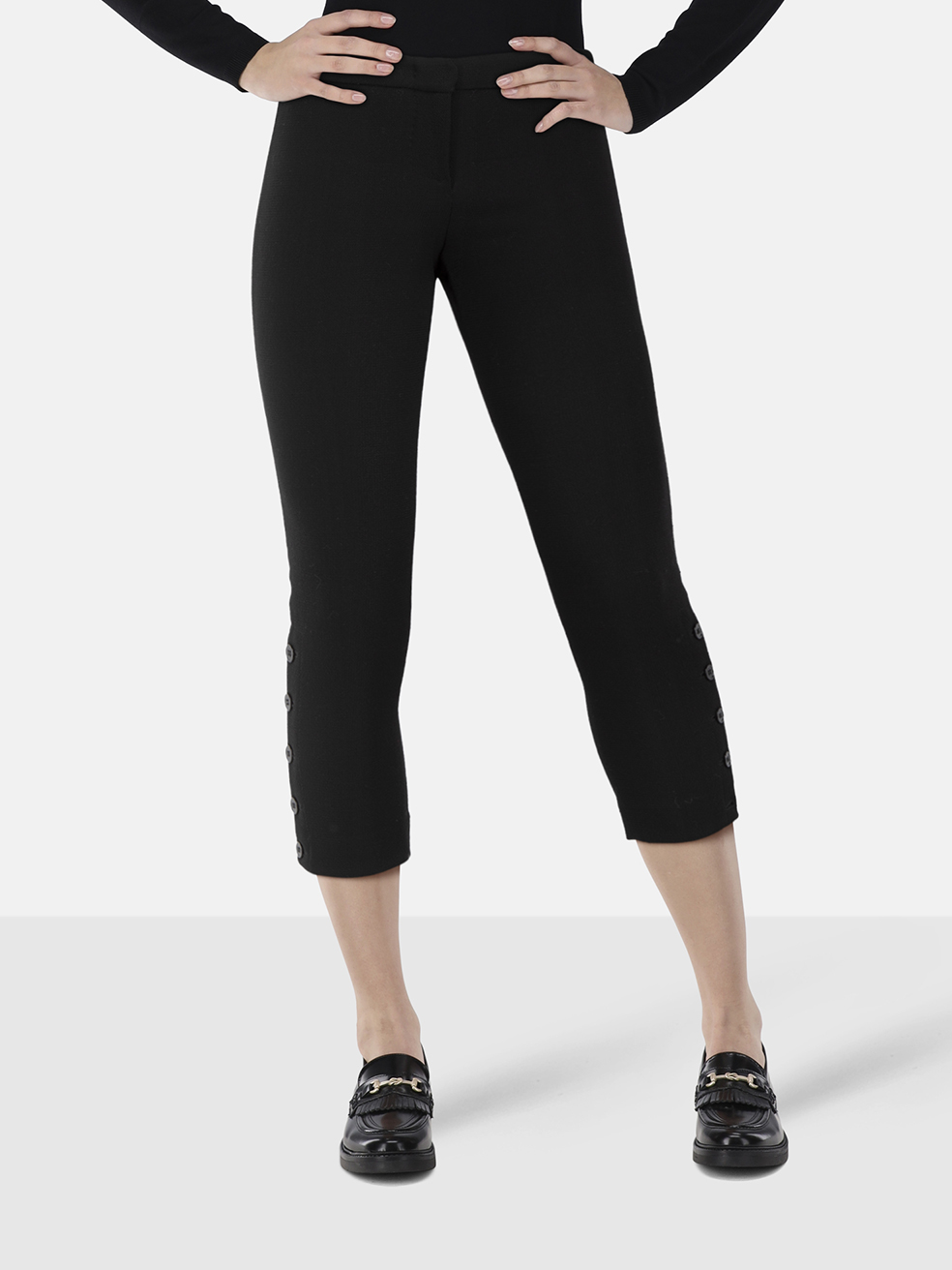 Alexander McQueen Black Buttoned Cuff Skinny Trousers