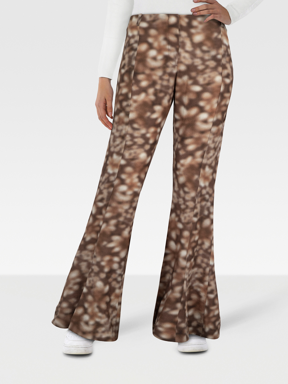 Acne Studios Brown Abstract Pattern Flared Trousers