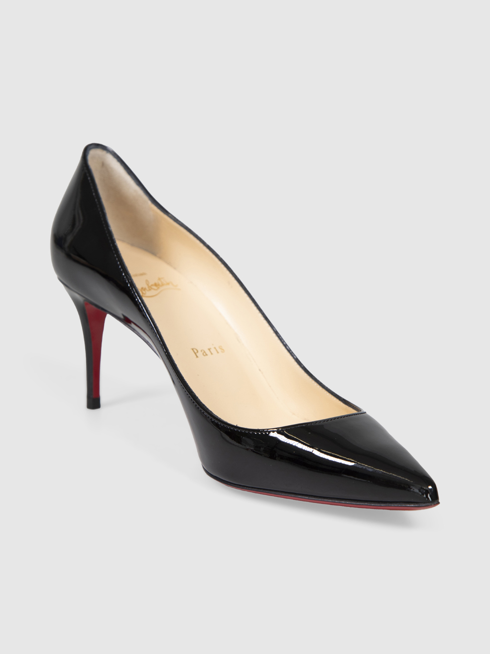 Christian Louboutin Black Patent Kate Pumps